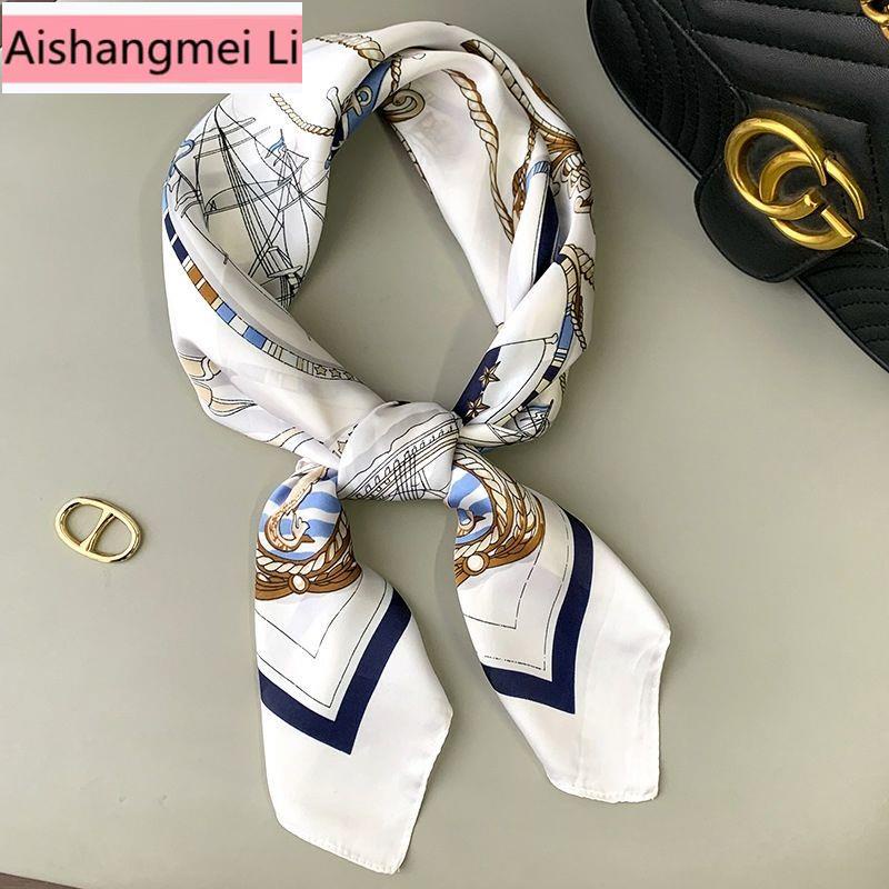 Khăn Choàng Cổ Hình Vuông Cỡ Nhỏ Phong Cách Hàn Quốc Thời Trang Xuân Thu Dễ Phối Đồ Cho Nữ