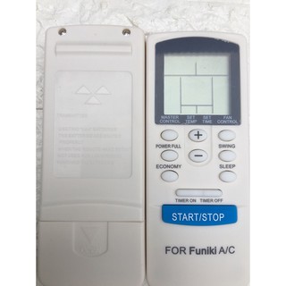điều khiển điều hòa FUNIKI trắng nút xanh