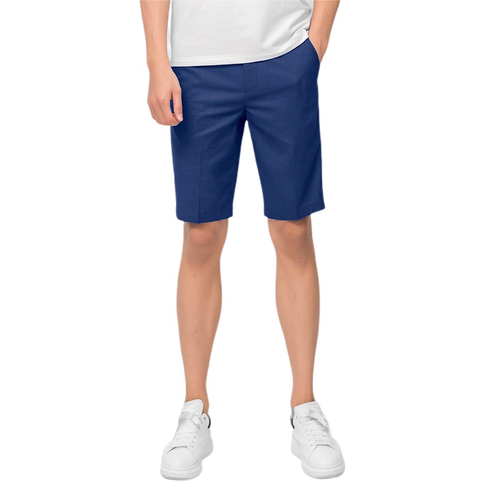 Quần Short Nam Aristino ASO008S9 Quần Short Âu Màu Xanh Tím Than Dáng Slim Fit