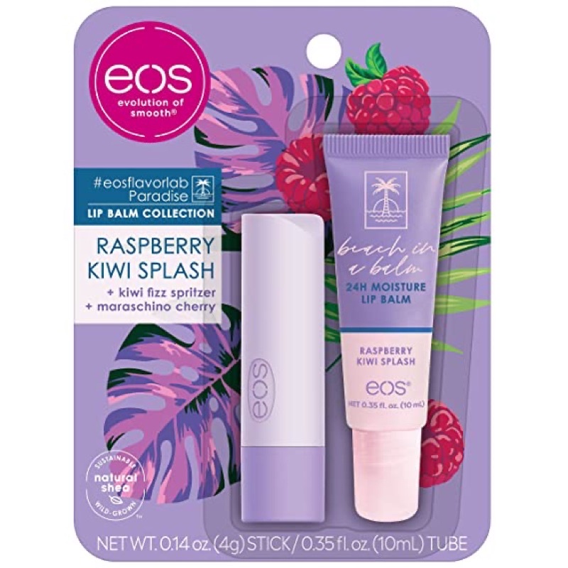 Set son dưỡng EOS Raspberry Kiwi Splash thỏi và Tube