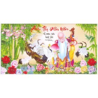 Tranh 5d gắn đá toàn bộ - Tranh mừng thọ