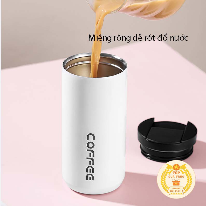 Cốc giữ nhiệt Coffee FREE KHẮC TÊN | Ly cafe giữ nhiệt 400ml 3 lớp inox 304 làm Quà tặng sinh nhật cho bạn gái bạn trai | BigBuy360 - bigbuy360.vn