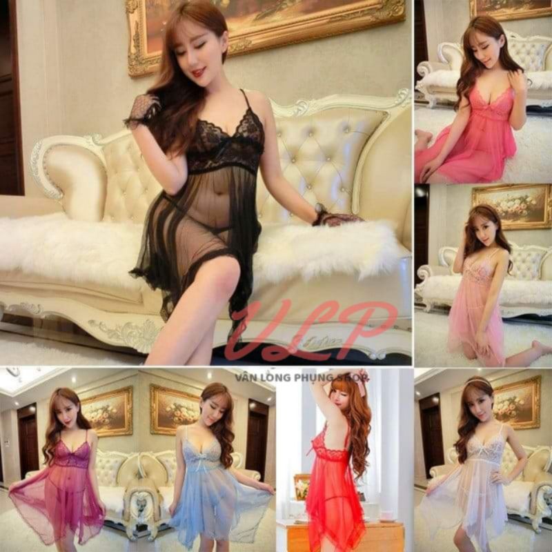[BIGSIZE_95KG]_DN8_Váy ngủ voan ren sexy