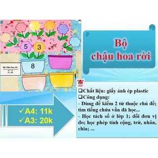Bộ chậu hoa rời/ không rời - Đồ dùng dạy học Ruby