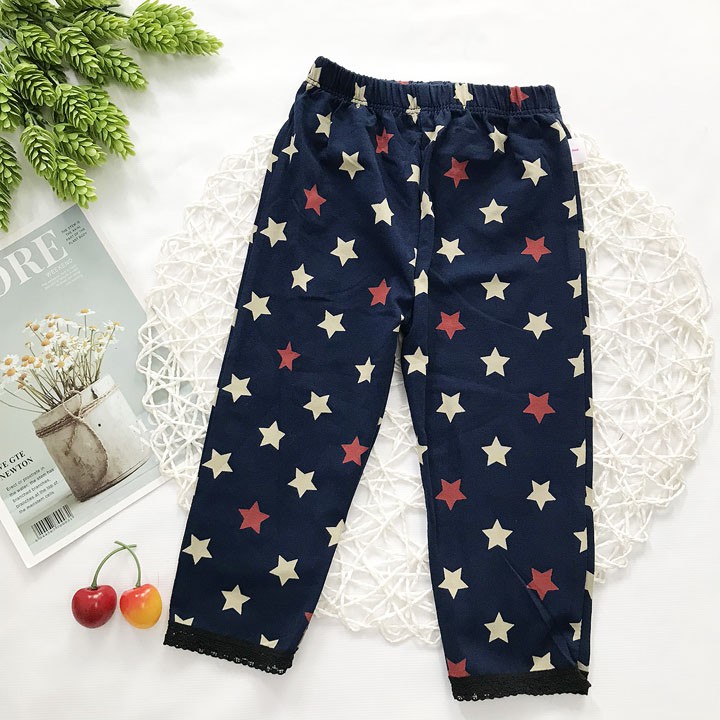 Quần legging dài bé gái từ 7kg-19kg thun cotton 4 chiều - QG29