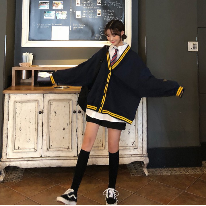 Áo khoác len nữ tay dài thu đông Emilyshop ulzzang