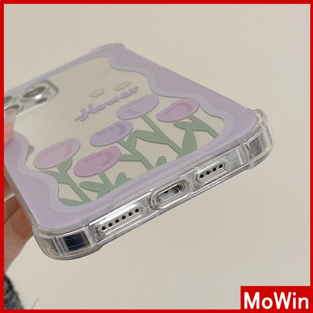 Ốp điện thoại nhựa dẻo acrylic túi khí hoa tulip bảo vệ camera thích hợp cho iPhone 11 13 Pro Max 12 Pro Max 7 Plus XR