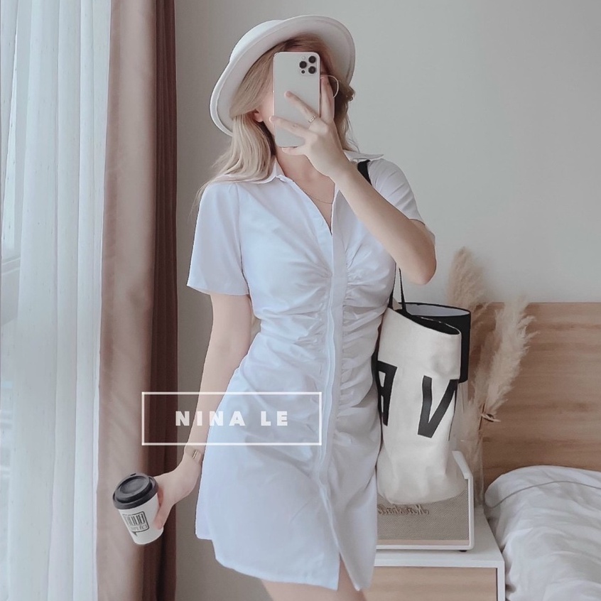 Đầm Polo,đầm Váy Nữ Body Cổ Sơ Mi Bèo Nhún Dự Tiệc Dạo Phố Sang Chảnh Thời Trang Thiết Kế Xm Minh Phúc