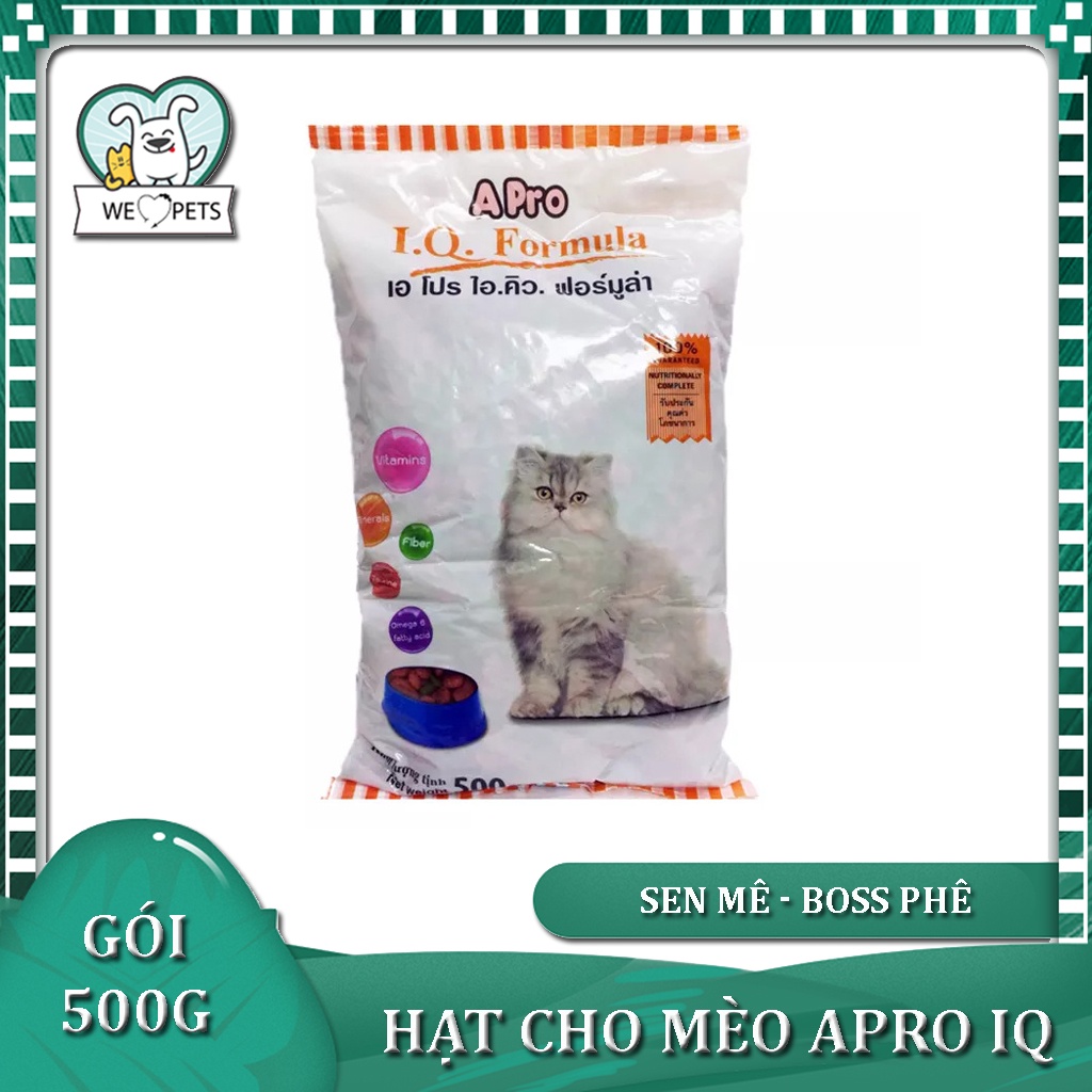 Thức ăn cho mèo dạng hạt, hạt cho mèo Apro IQ Formula - 500gr - Lida Pet Shop