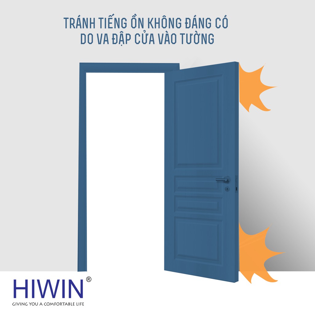 Hít cửa nam châm đế tròn kích thước nhỏ gọn inox 304 Hiwin Y-9001