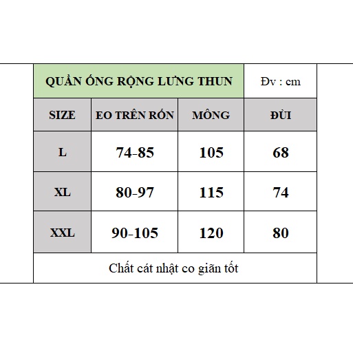 Quần Ống Rộng Lưng Thun [ TNT Shop Bigsize 60kg - 90kg ] Ảnh thật 100% | BigBuy360 - bigbuy360.vn