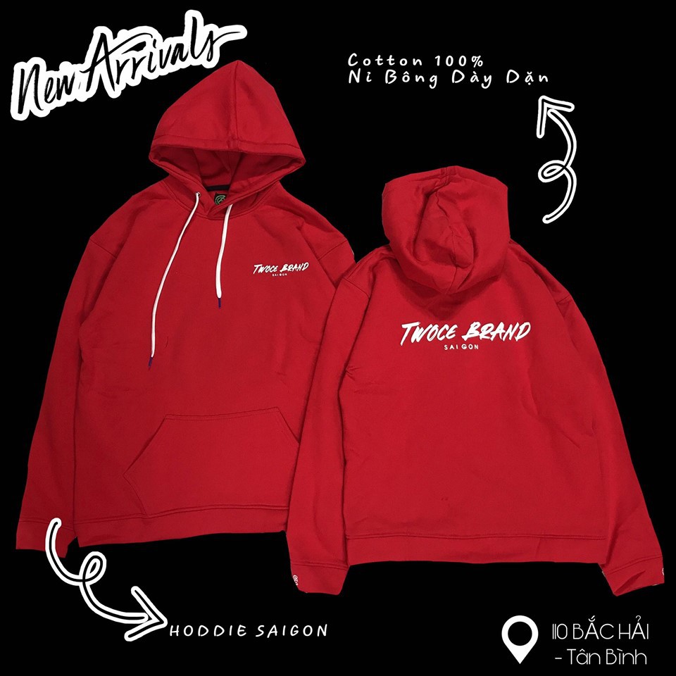 Áo Hoodie Saigon Đỏ // Make by TWOCE BRAND