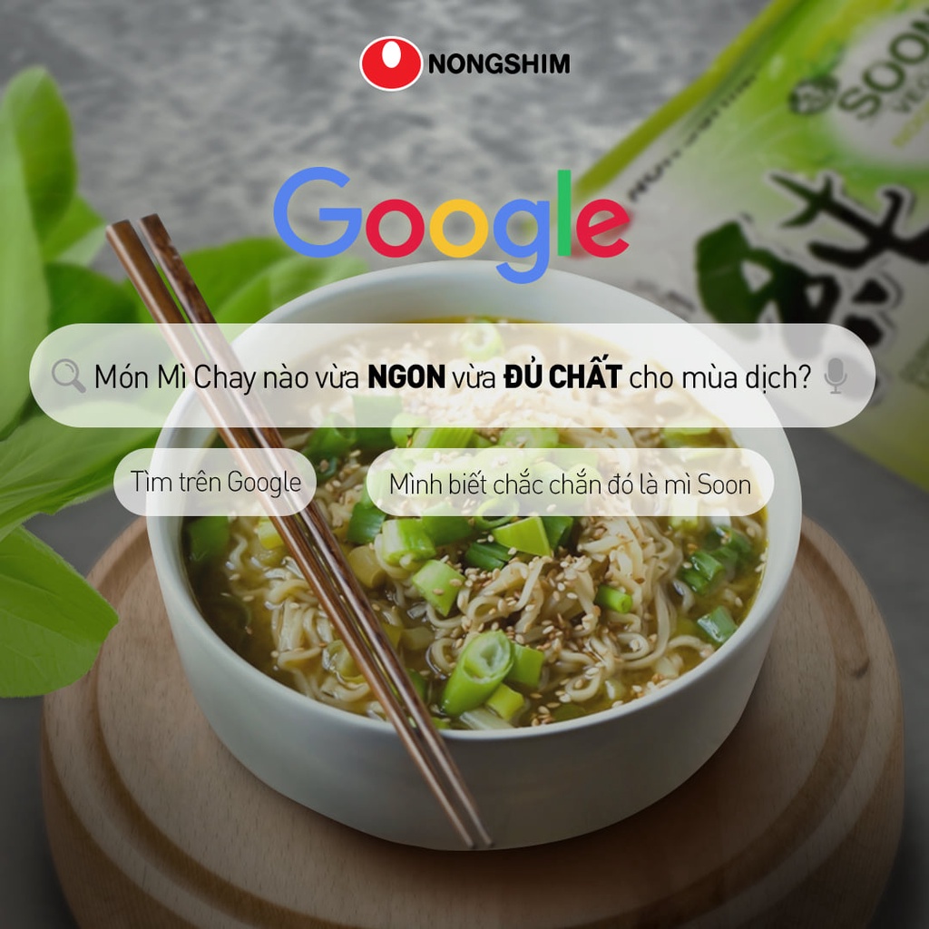 Mì Ăn Liền Nongshim Soon Veggie Chay 112G - Mì Chay Nhập Khẩu Chính Hãng Hàn Quốc
