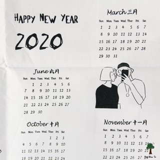 Lịch Vải Canvas Treo Tường 2019-2020 A1