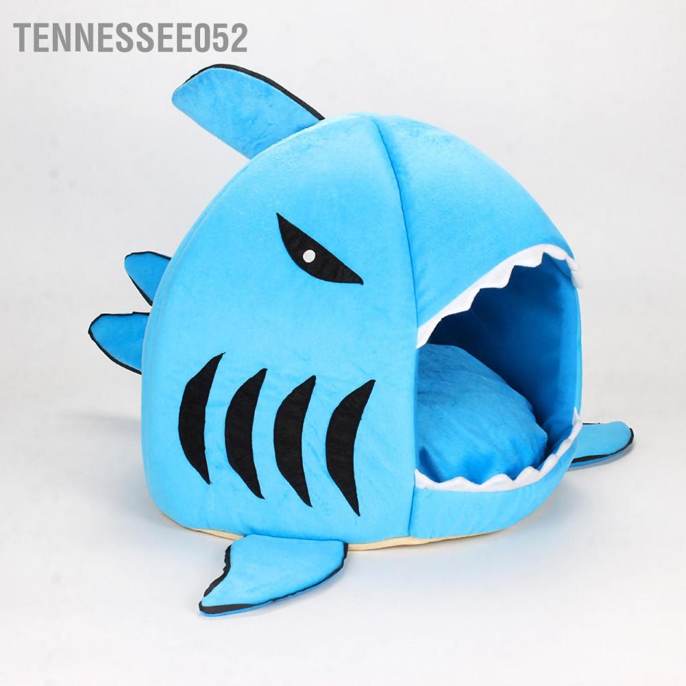 [Hàng Sẵn] Ổ Bông Nằm Giữ Ấm / Nhà nhồi bông Hình Cá Mập Dễ Thương cho Mèo 48*48cm【Tennessee052】