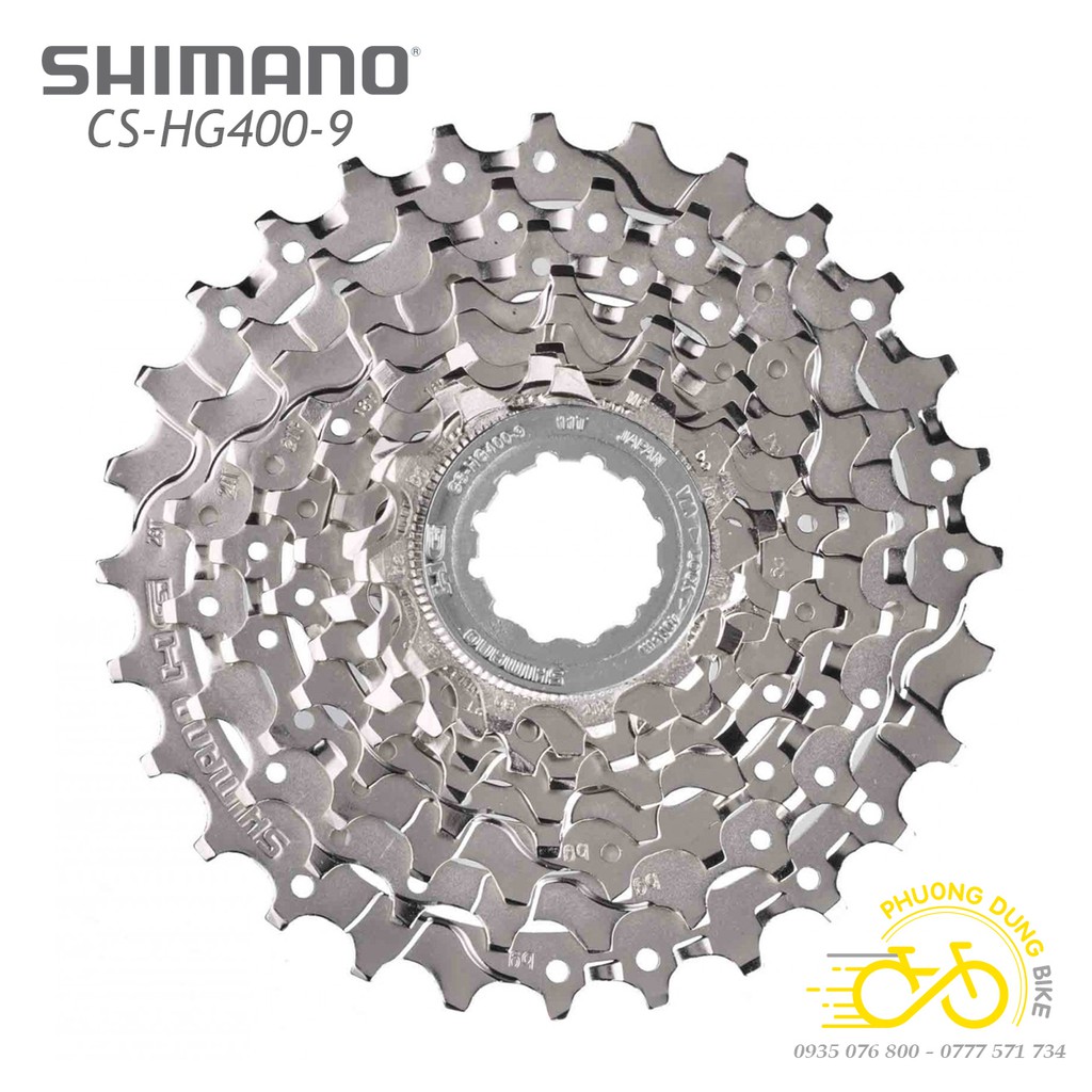 Líp thả líp 9 xe đạp Shimano ALIVIO CS-HG400-9 - Hàng chính Hãng