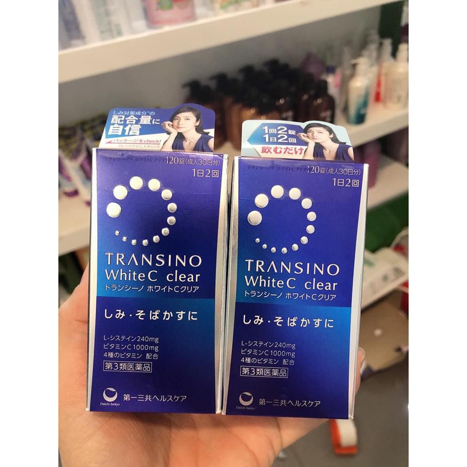 TRANSINO WHITE C CLEAR  HỘP 120 VIÊN