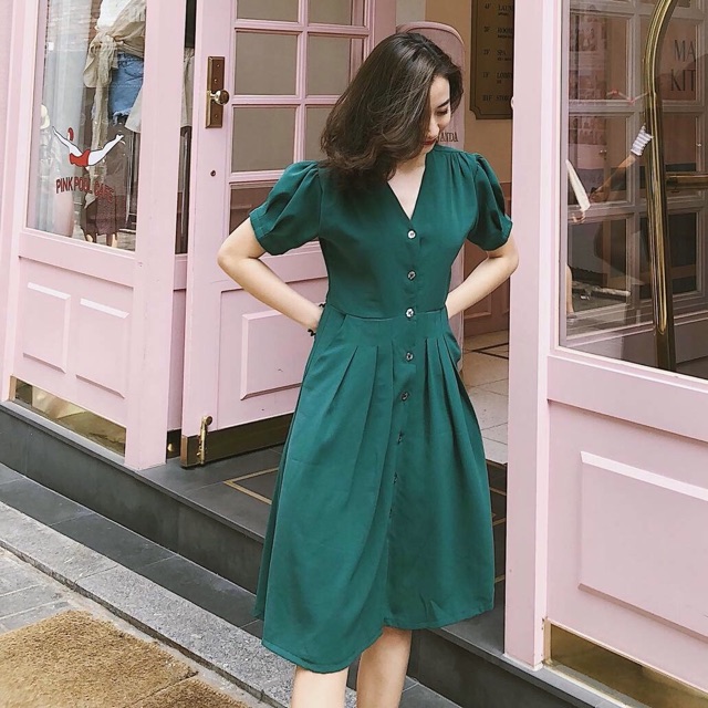 Đầm váy xếp li 3 màu