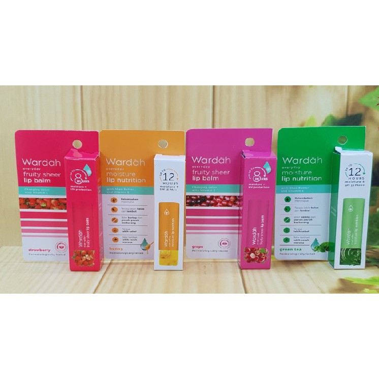 (hàng Mới Về) Son Dưỡng Môi Nice Wardah Everyday Chiết Xuất Trái Cây Dưỡng Ẩm Nuôi Dưỡng Môi Spf 4gr