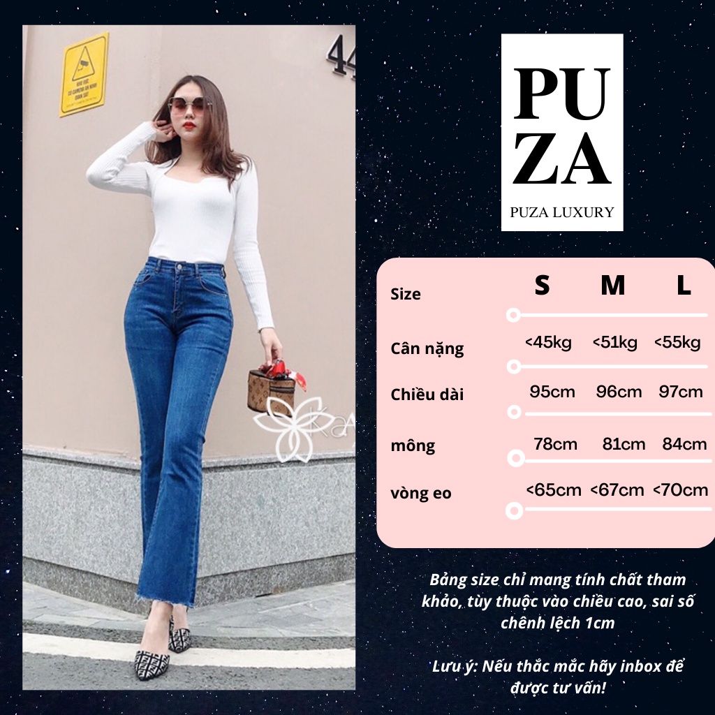 Quần dài jeans ống loe màu bạc rách hotrend 2023