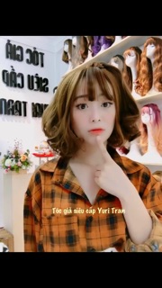 Tóc nguyên đầu (Bộ vic xoăn cup nâu tây tạo kiểu)