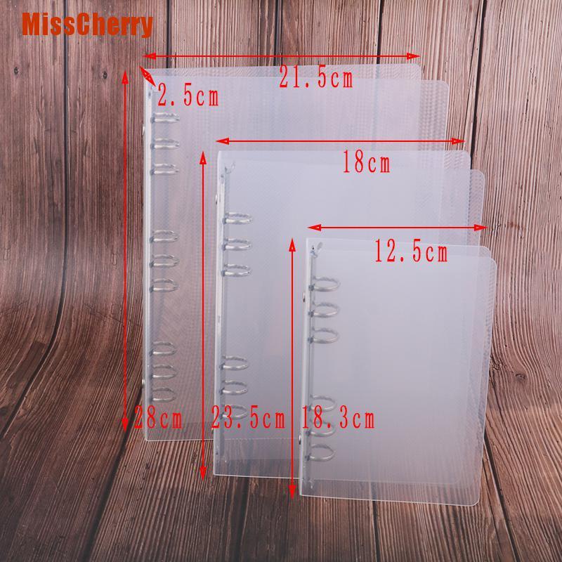 [MissCherry] Creative Transparent Twill Pp Binder Shell A6 A5 Six-Hole B5 Nine-Hole Folder