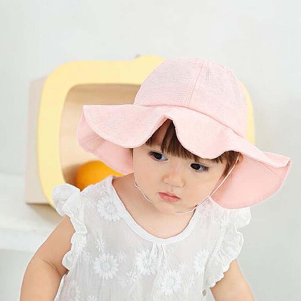 Nón Bucket Chất Cotton Phối Nơ Đáng Yêu Cho Bé Gái