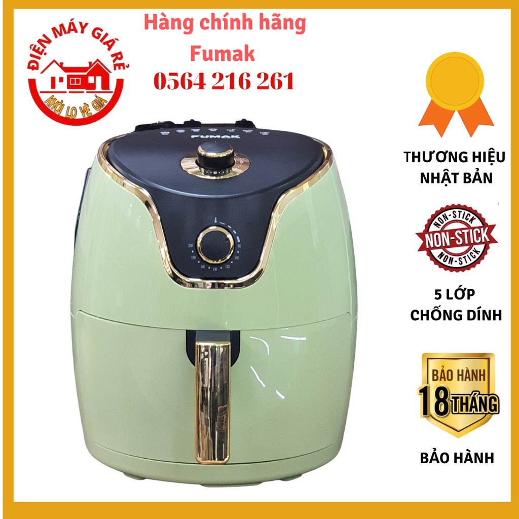 Nồi chiên, Nồi chiên không dầu Fumak 7.5L - Hàng chính hãng