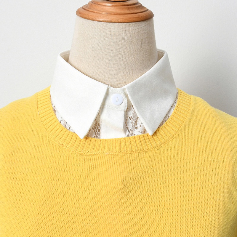 Áo Sơ Mi Phối Ren Mỏng Nửa Lớp Cơ Bản Dành Cho Nữ Văn Phòng