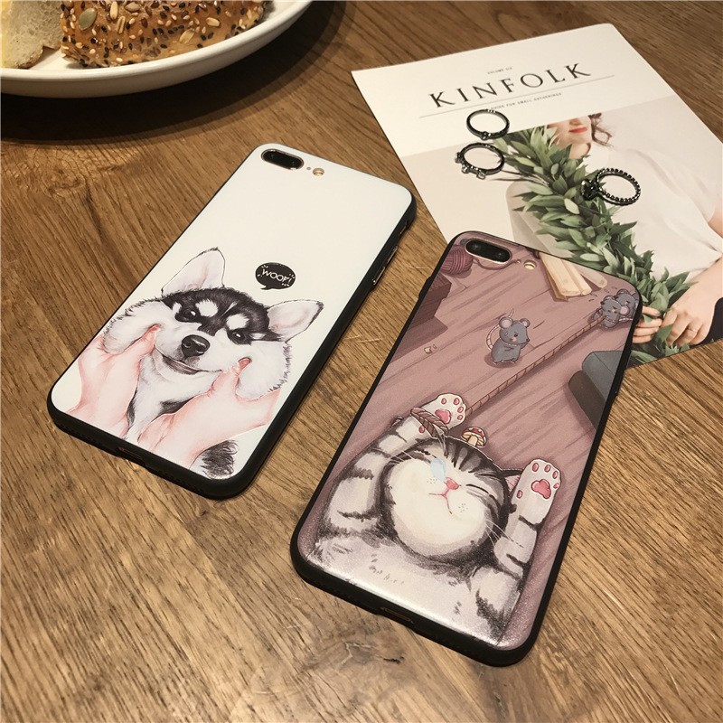 [ IPHONE ] Ốp Lưng Silicon Chó Mèo - D050 | BigBuy360 - bigbuy360.vn