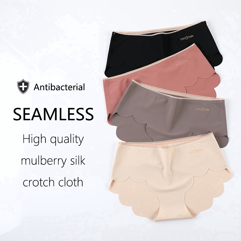 Quần lót mềm siêu mỏng không đường may màu trơn quyến rũ thoải mái M-XL dành cho nữ