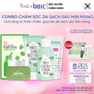 Bộ chăm sóc da cho da dầu nhờn Prreti sạch sâu mịn màng quà tặng từ thiên nhiên