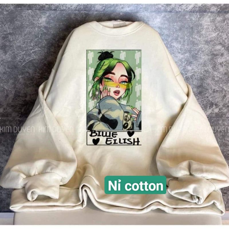 Áo nỉ sweater in hình Cô gái Xanh cực độc lạ,siêu ngầu | BigBuy360 - bigbuy360.vn