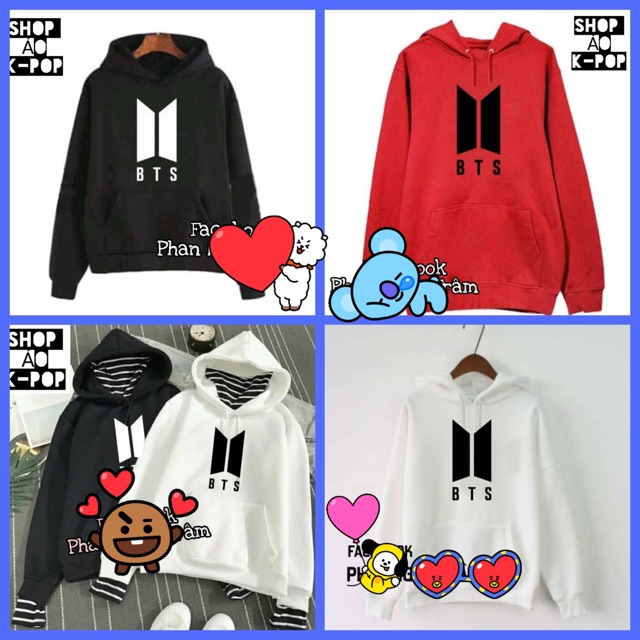 ÁO HÔDIE BTS NHIỀU MÀU