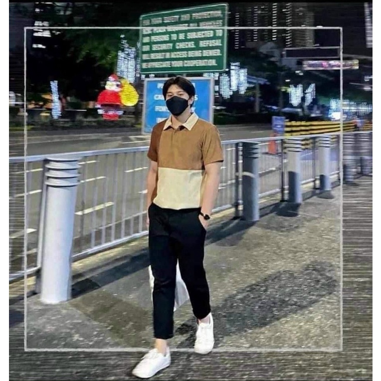 ÁO POLO PHỐI MÀU NÂU CHO BỐ VÀ CON