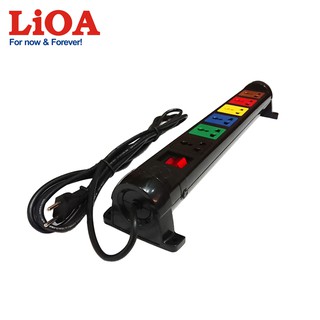 Ổ cắm kéo dài đa năng xoay LiOA - loại 3 đến 6 ổ cắm có nắp che
