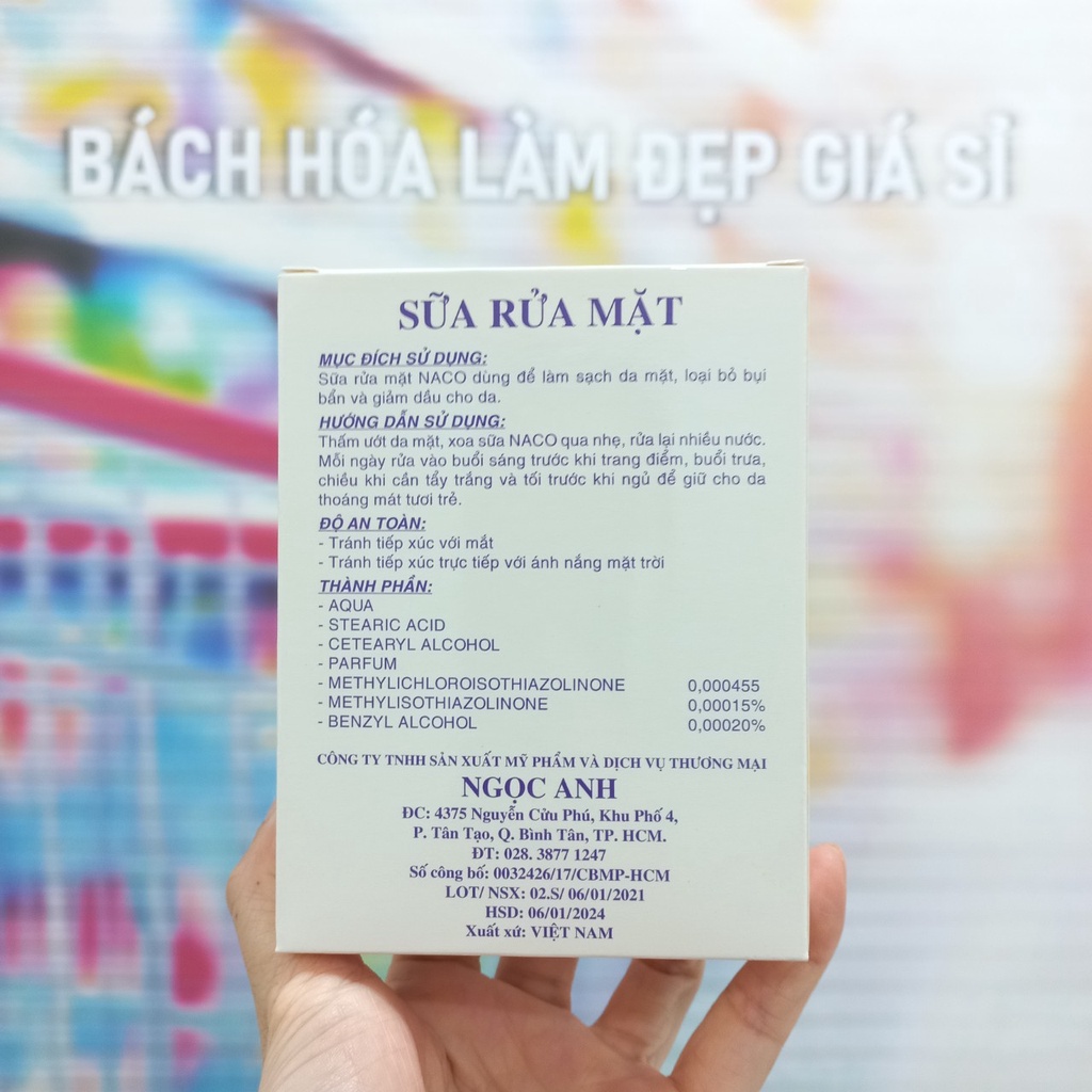 Sữa rửa mặt Naco Beauty Wash Cleansing Milk 180ml