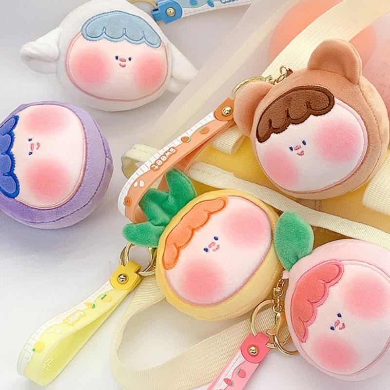 Móc Khóa Bông Mặt Bé Ú Siêu Dễ Thương. Móc Khóa Balo Cute Nhiều Hình Cho Nữ