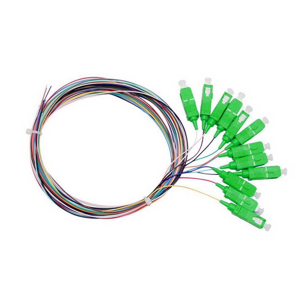 SC/APC 12-core Bundle Pigtail 1.5 m Optic Cable Jumper Optical Patch Cord Fiber Jumper Durable Cable