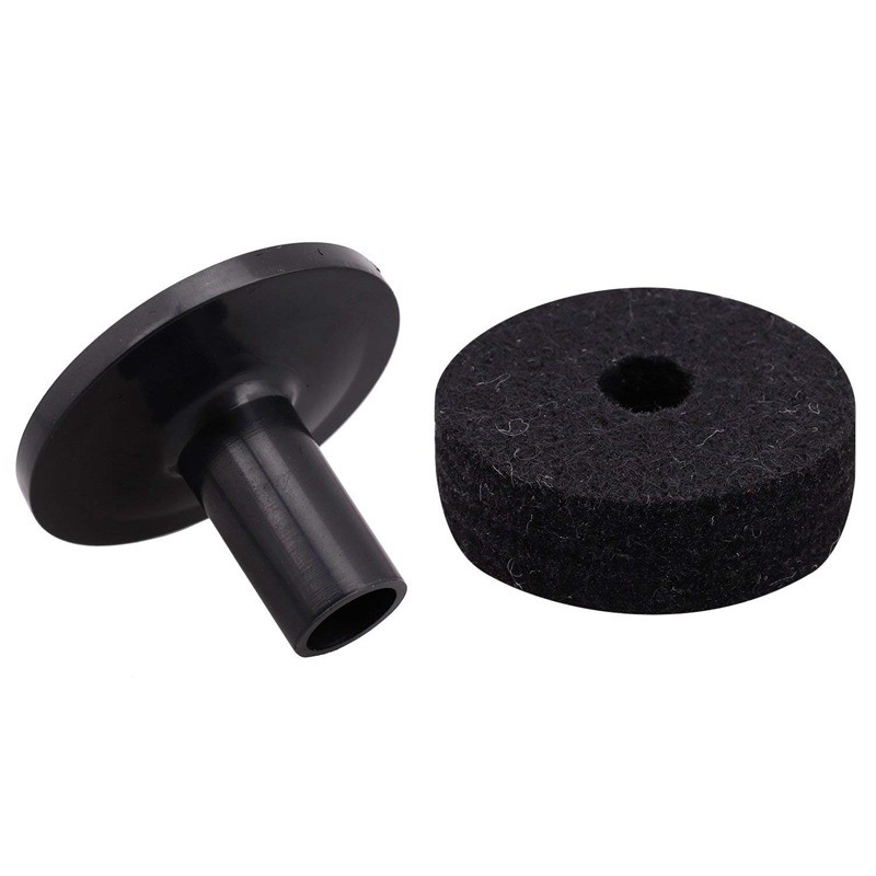 Cymbal Stand Felt Washer and Plastic Drum Cymbal Stand Sleeves Replacement Black