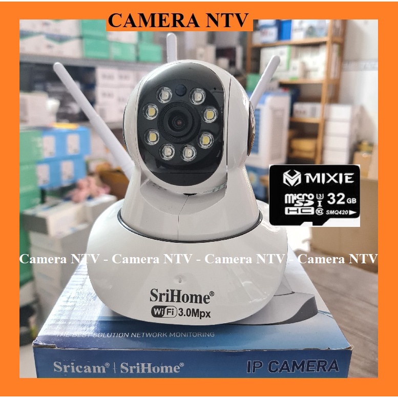 CAMERA IP WIFI SRIHOME 3 RÂU 3.0Mps - QUAY ĐÊM CÓ MÀU - CAMERA THẾ HỆ MỚI - QUAY RÕ NGÀY VÀ ĐÊM