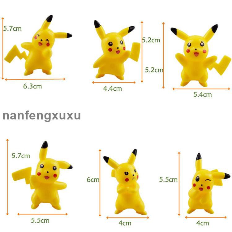 Set 6 Mô Hình Đồ Chơi Nhân Vật Pokemon Bằng Nhựa P2421