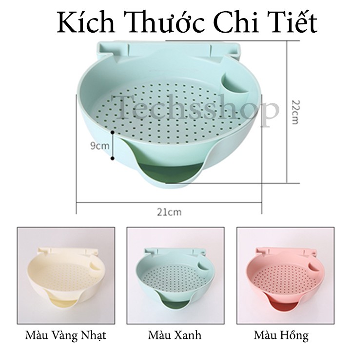 Rổ đựng trái cây 2 ngăn có khe để điện thoại - bộ rổ thau 2in1 đa năng tiện lợi