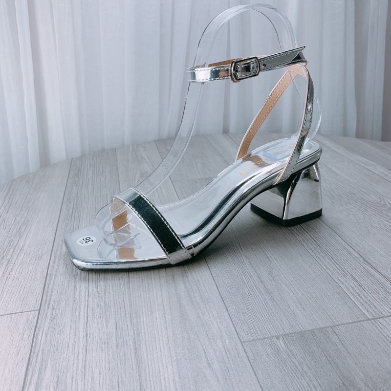 Sandal nữ gót trụ quai trơn rẻ nhất cao 5cm - B29