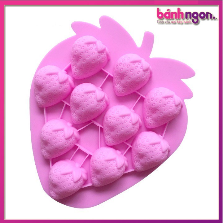 Khuôn Silicon Đổ Thạch Hình Quả Dâu Tây