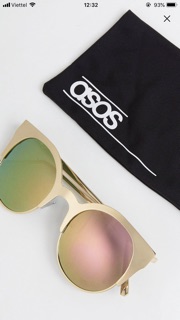 Mắt kính dáng mắt mèo hiệu Asos Auth 100%