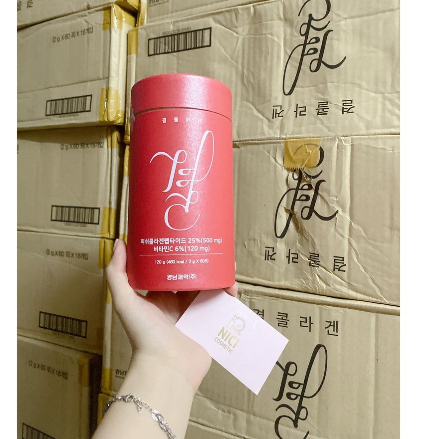 Bột Uống Lemona Gyeol collagen Bổ Sung Collagen Hàn Quốc [ Hộp 60 gói]