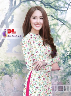 Vải áo dài hoa nhí