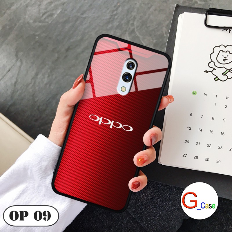 Ốp lưng Oppo K3/Realme X-lưng kính in logo hãng điện thoại