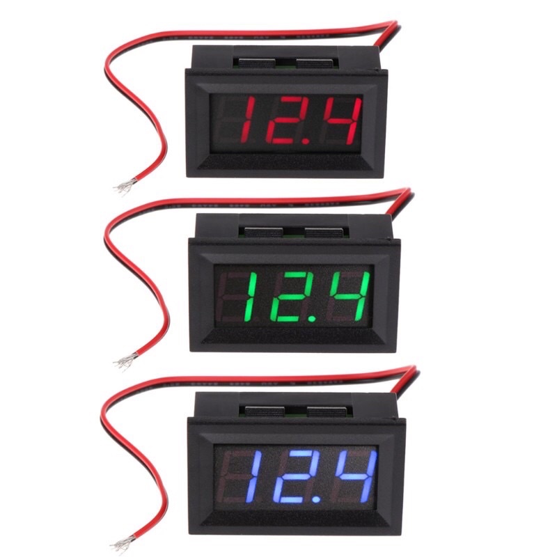 Vôn Kế Điện Tử 3 Ống Led Mini 0.56 Inch Dc 4.5-30v